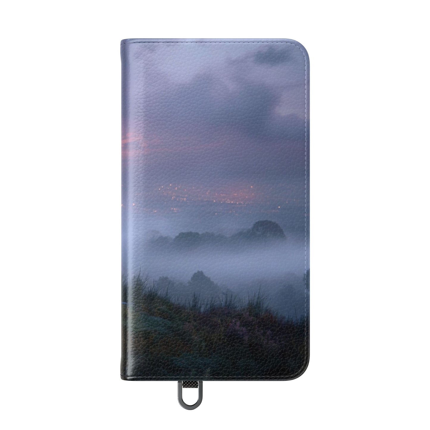 Misty Hilltop Flip Cases – Red-Haired Wanderer at Twilight