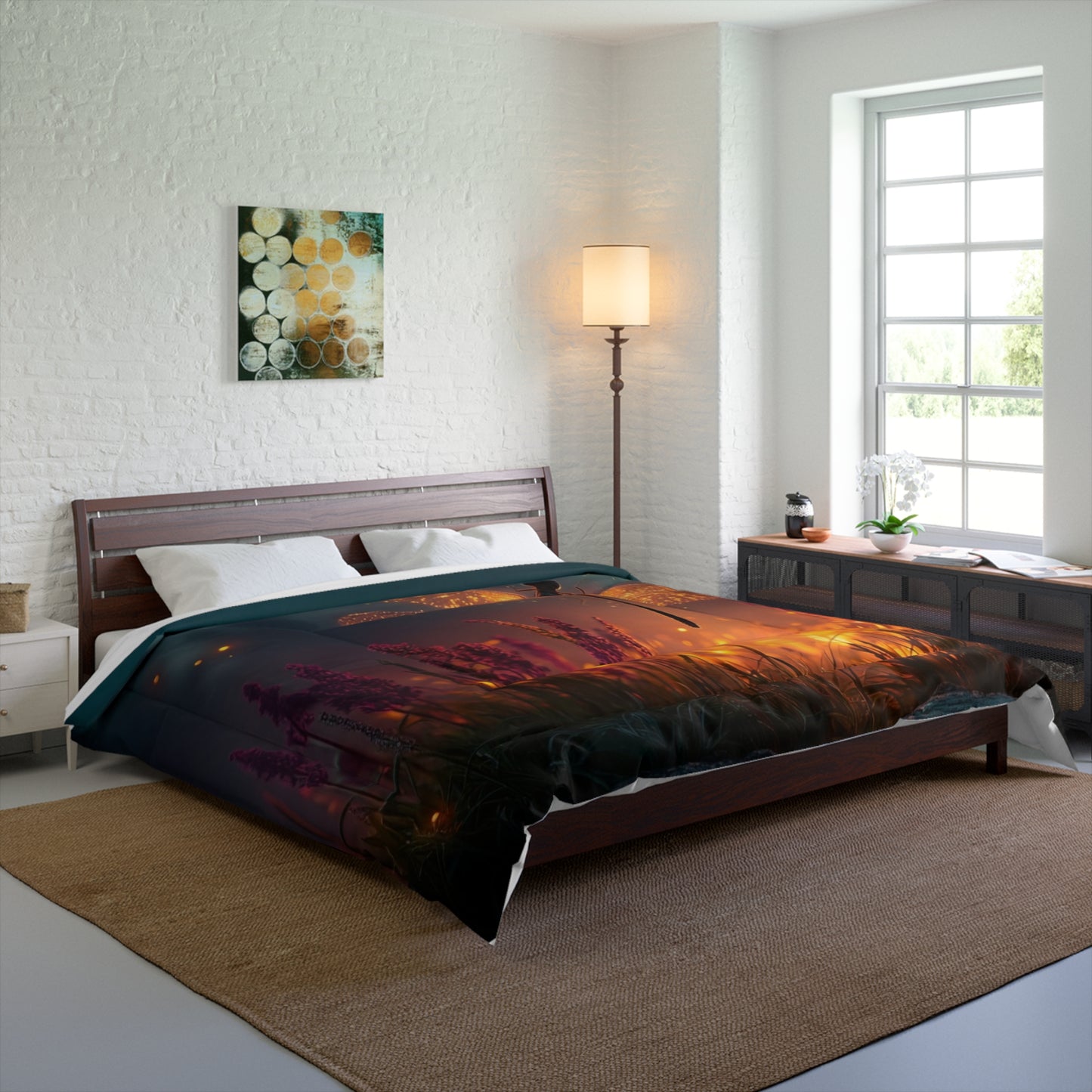 Luminescent Dragonfly Comforter – Twilight Meadow Dreamscape