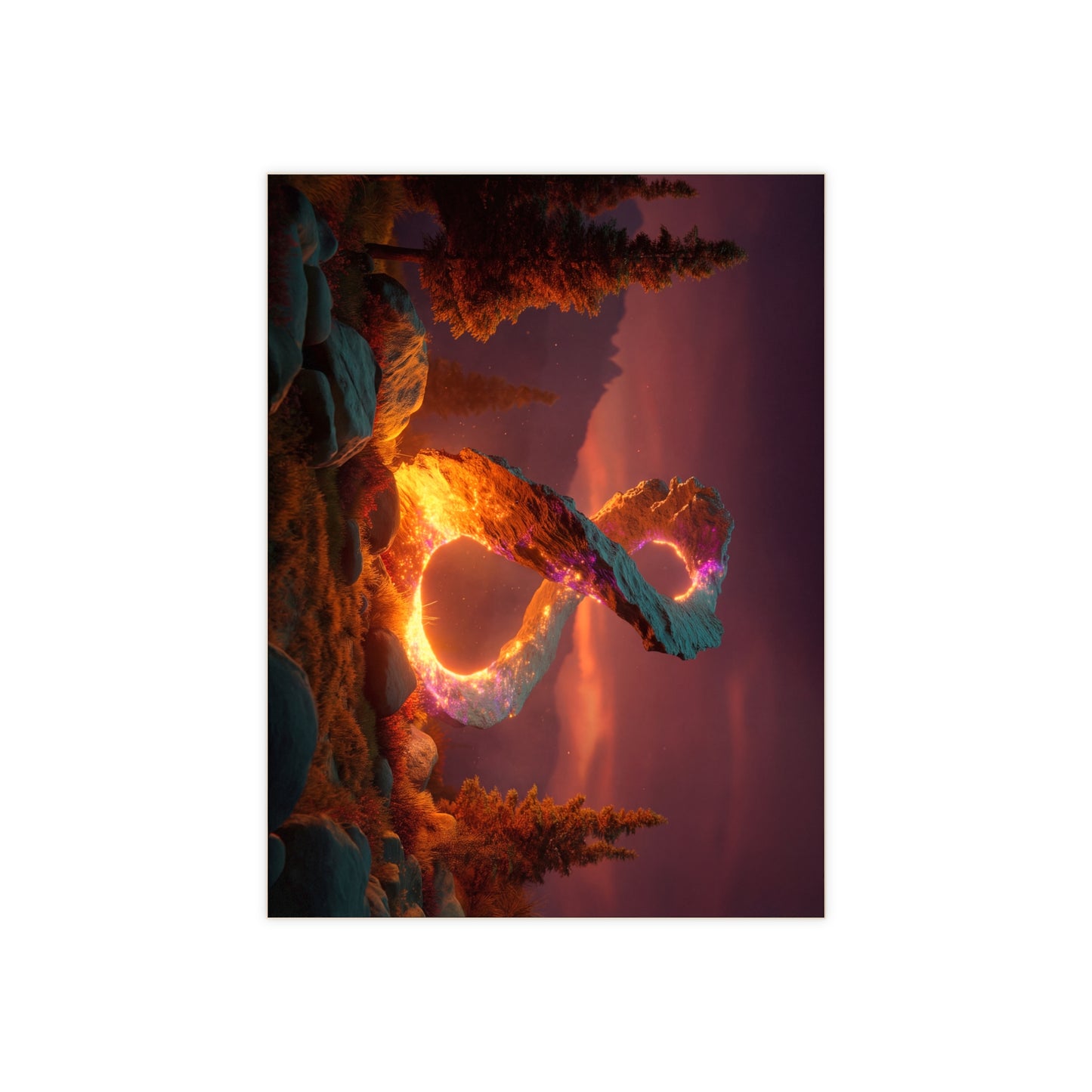 Celestial Infinity Stone Ceramic Photo Tile – Glow of the Twilight Portal