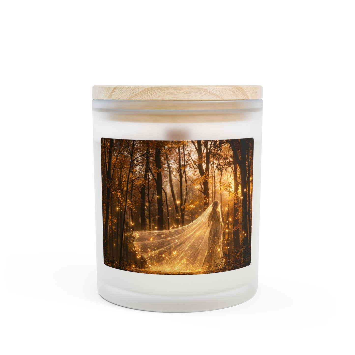 Enchanted Forest Veil Candle – Golden Twilight Guardian