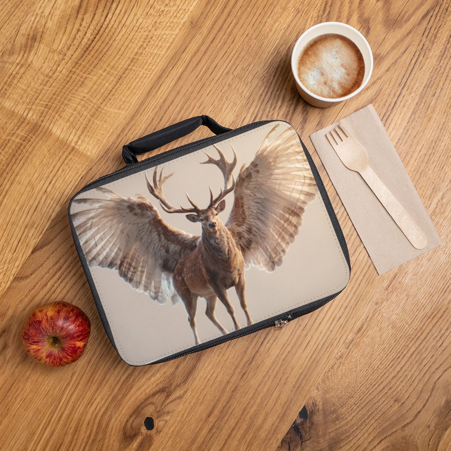 Winged Stag Lunch Bag – Gentle Guardian of the Golden Hour