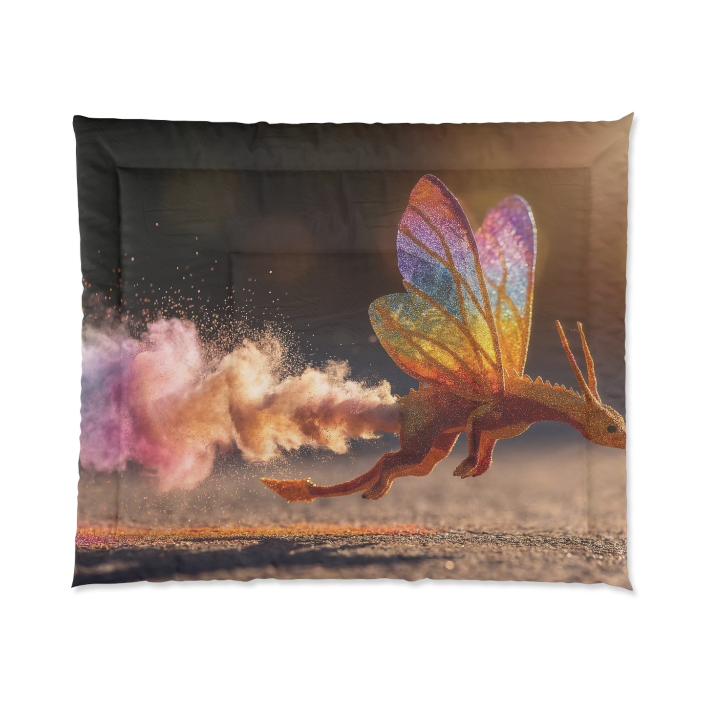 Glitter Dragon Comforter – Sunlit Powder Trail Dreamscape