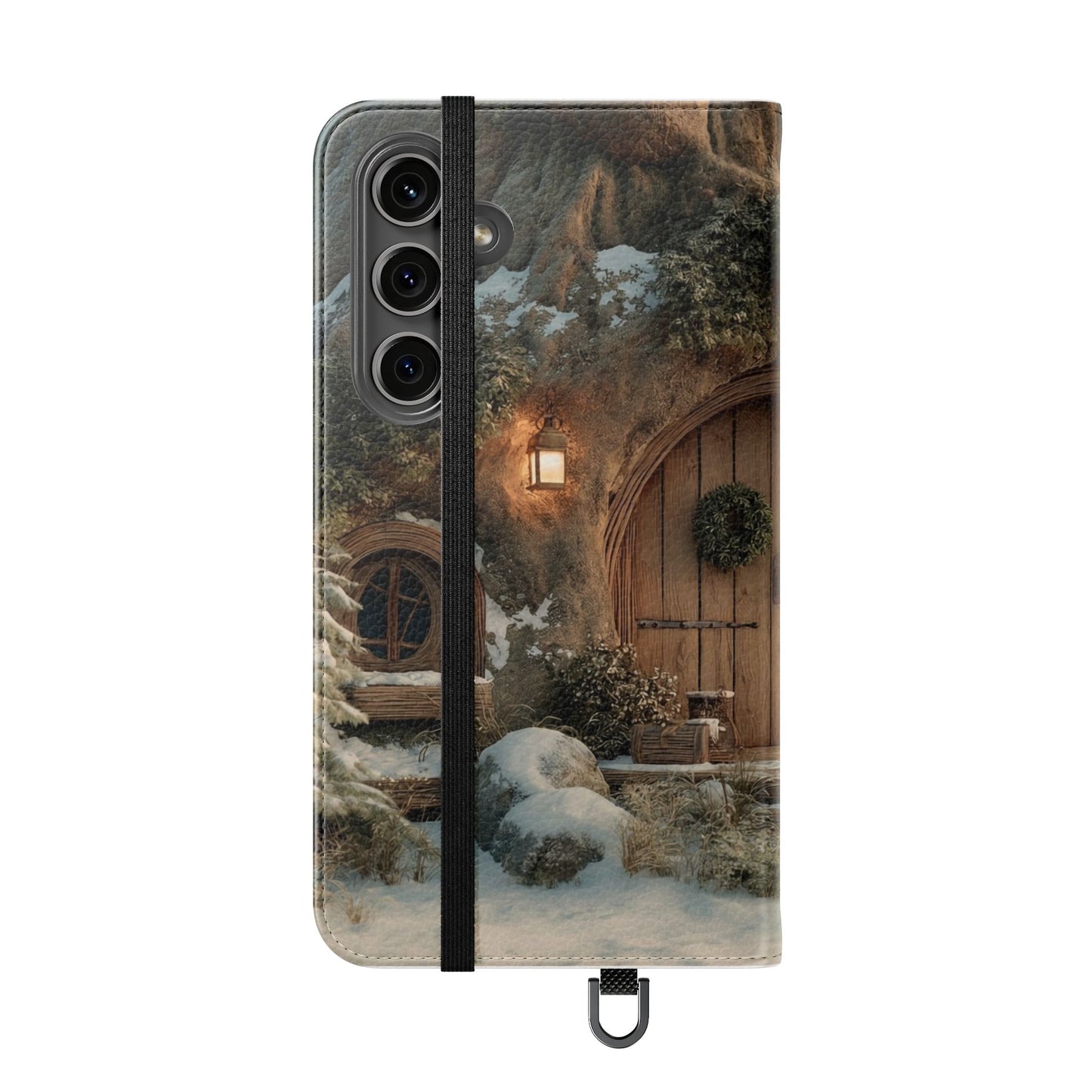 Hobbit Hole Flip Cases – Cozy Winter Doorway Scene