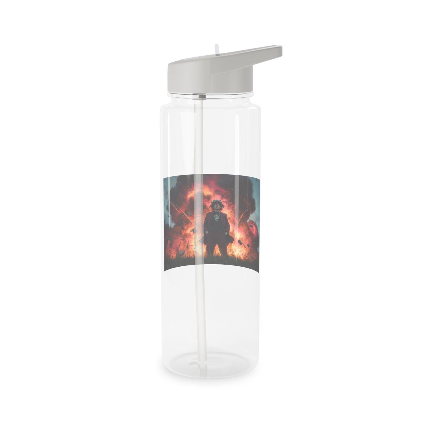 Explosive Suit Tritan Water Bottle – Fiery Chaos Calm