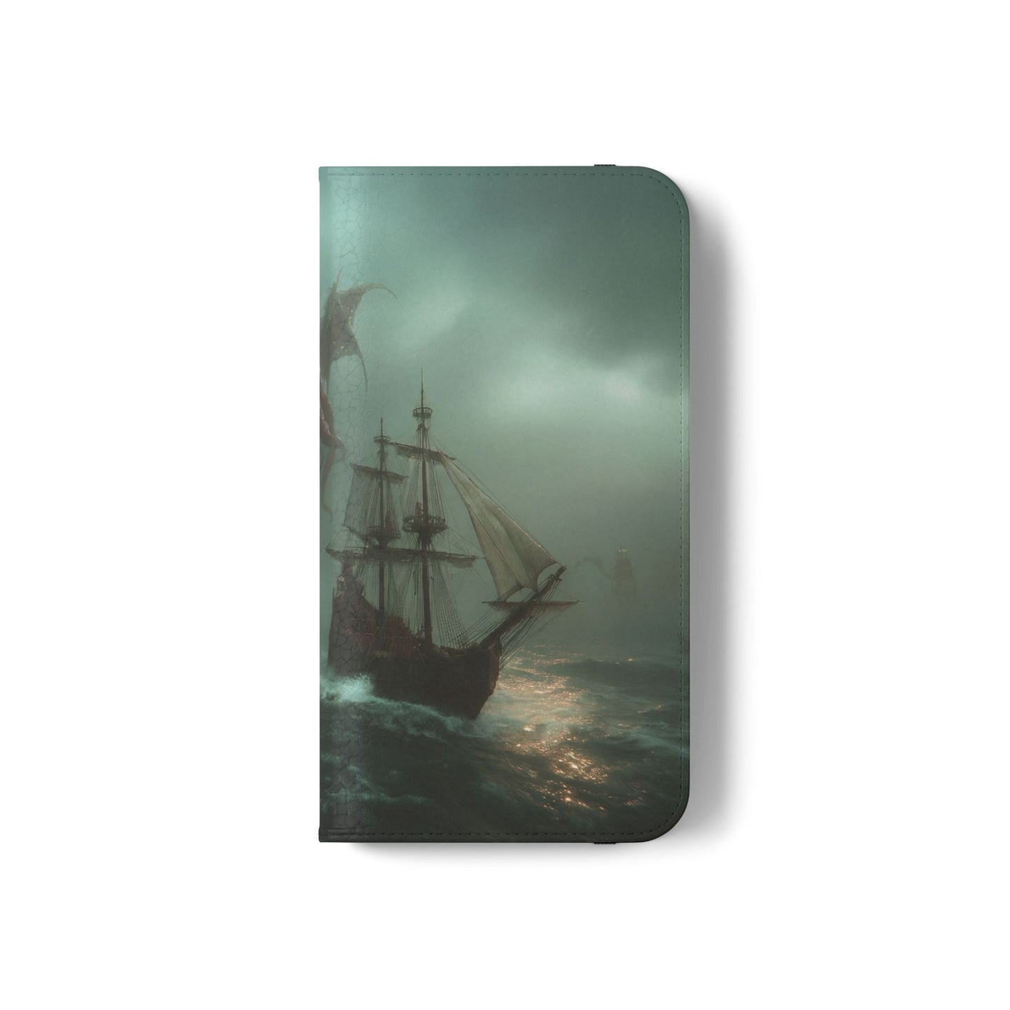 Leviathan Dragon Flip Cases – Crimson Sentinel at Sea