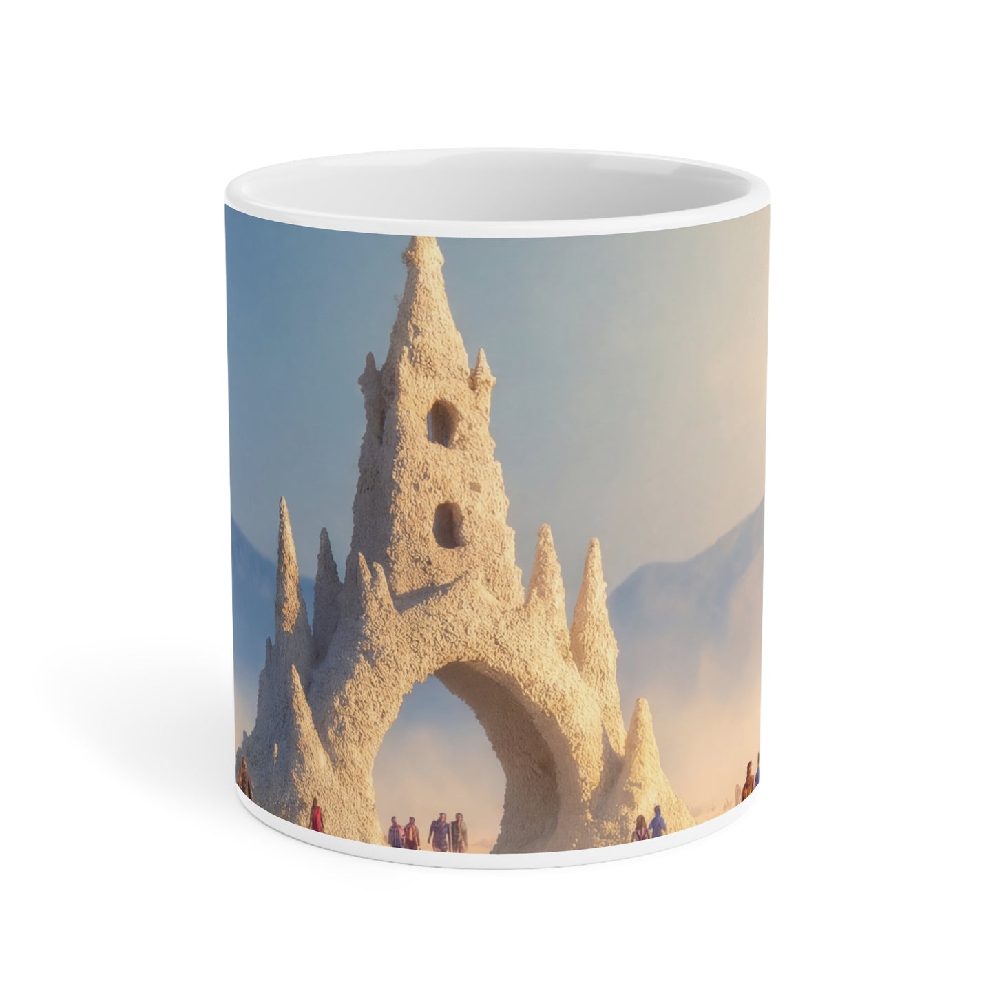 Desert Castle Ceramic Mugs (11oz\15oz\20oz) – Sunlit Sandstone Sentinel