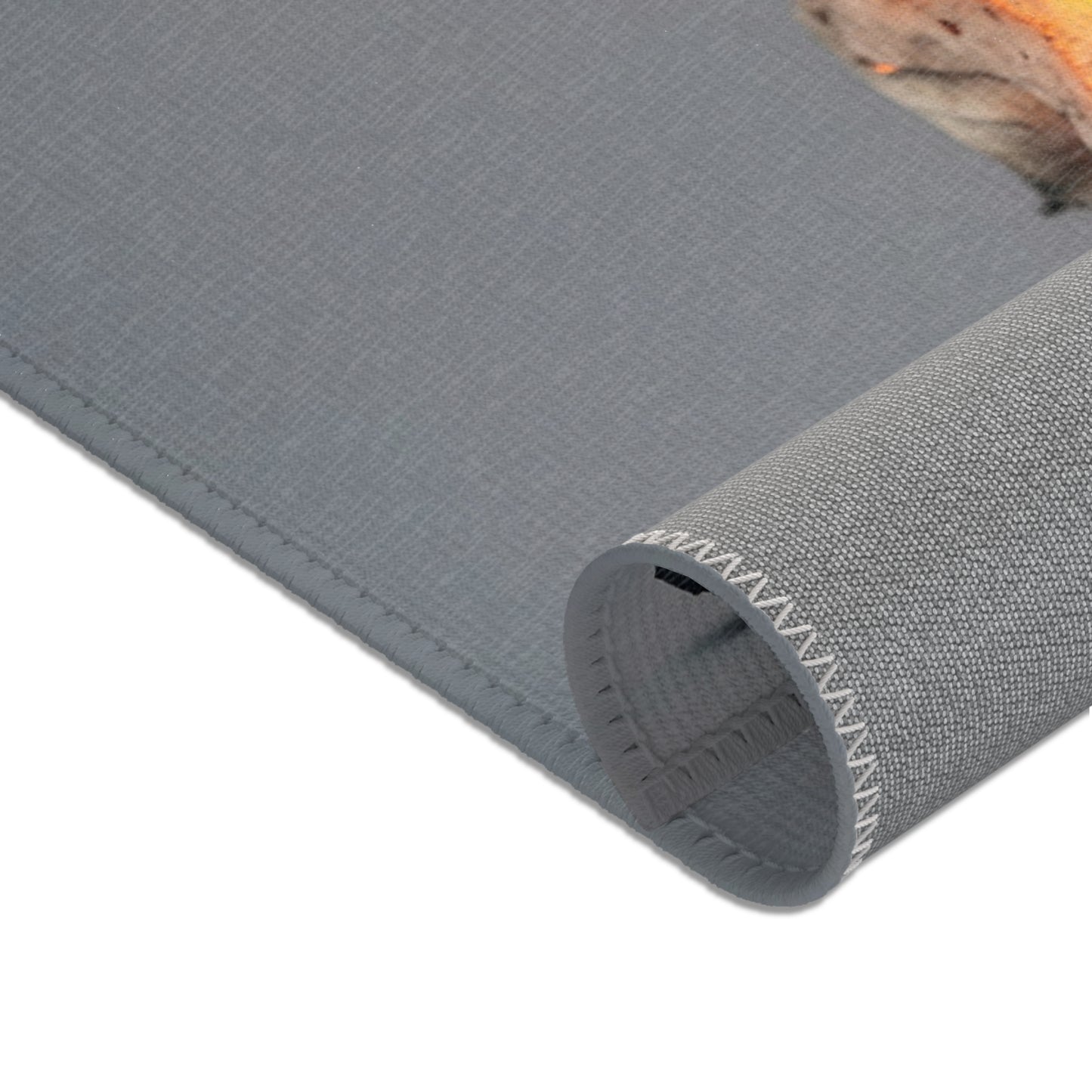 Fiery Awakening Area Rug – Crumpled Paper Soul in Blaze