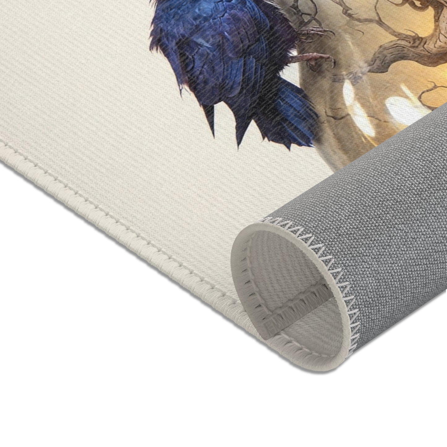 Ravens in the Glow Lightbulb Area Rug – Midnight Wisdom Dreamscape