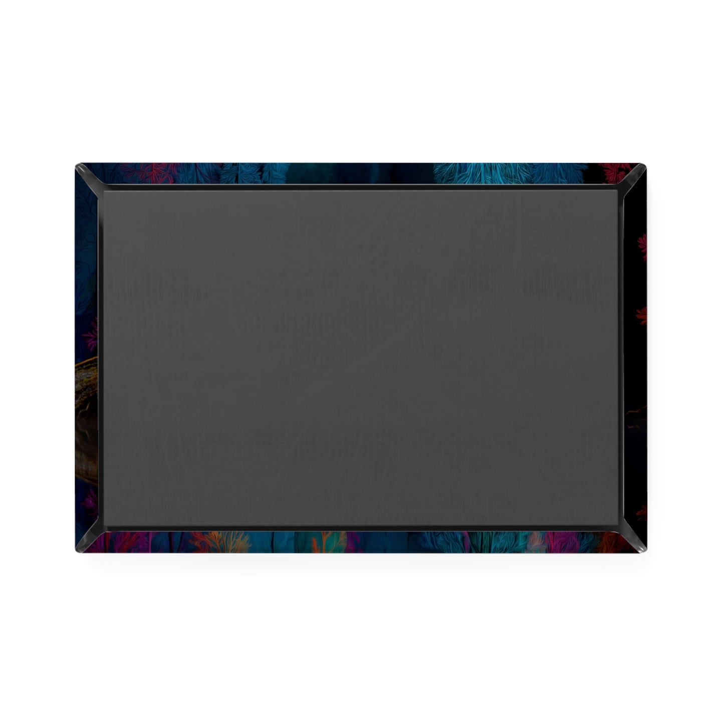 Chromatic Forest Reflection Button Magnet, Rectangle (1 & 10 pcs) – Mirror Worlds in Midnight