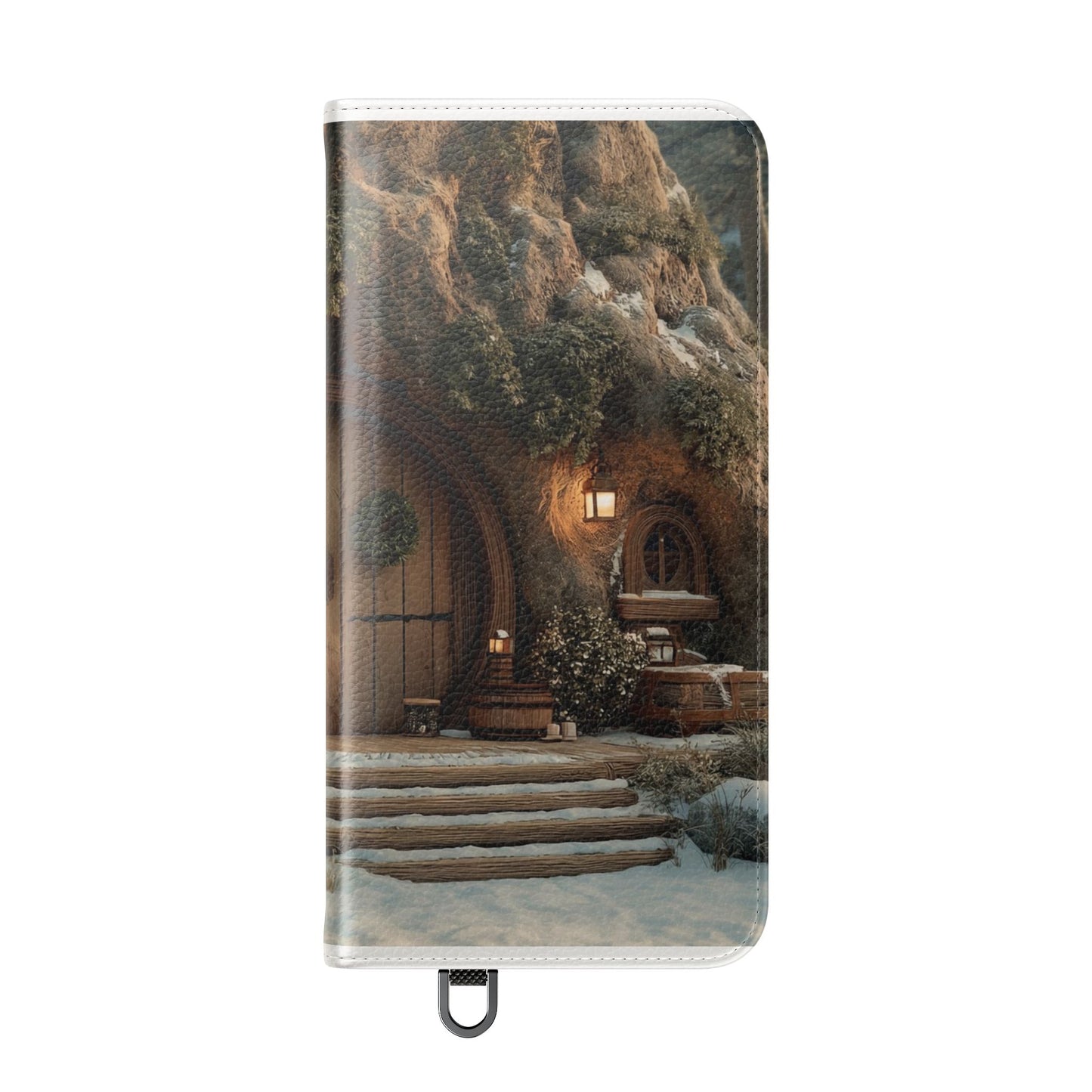Hobbit Hole Flip Cases – Cozy Winter Doorway Scene