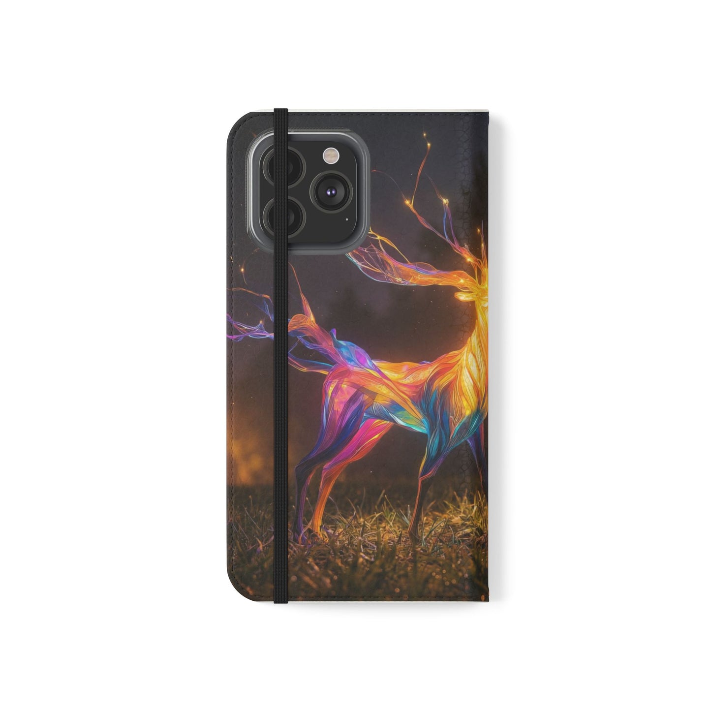 Ethereal Deer Flip Cases – Luminous Spirit Portrait