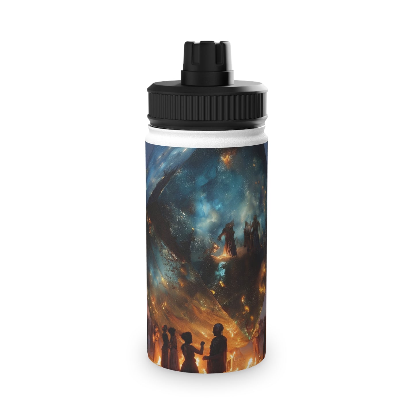 Celestial Cube Water Bottle – Portal to a Starlit Ceremony