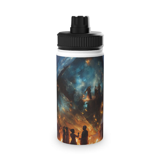Celestial Cube Water Bottle – Portal to a Starlit Ceremony