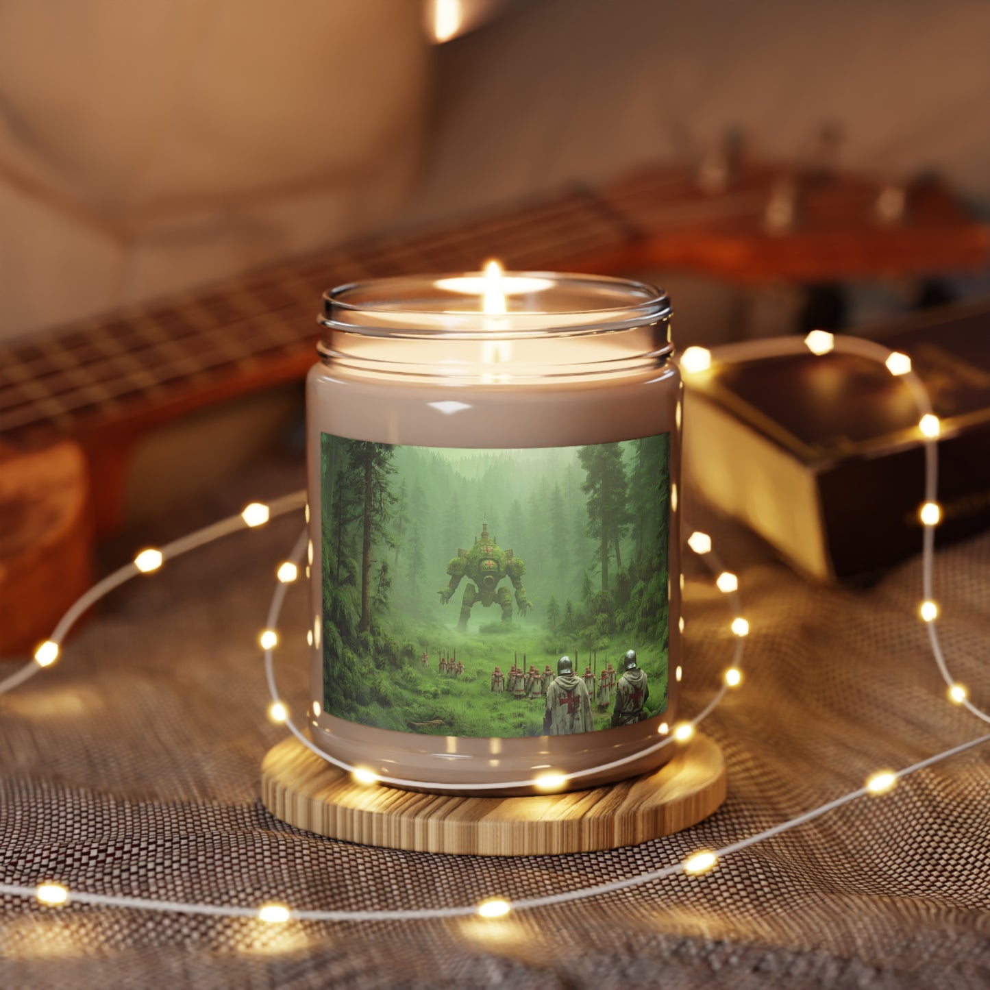 Moss-Covered War Machine Candle – Emerald Grove Encounter, 9oz