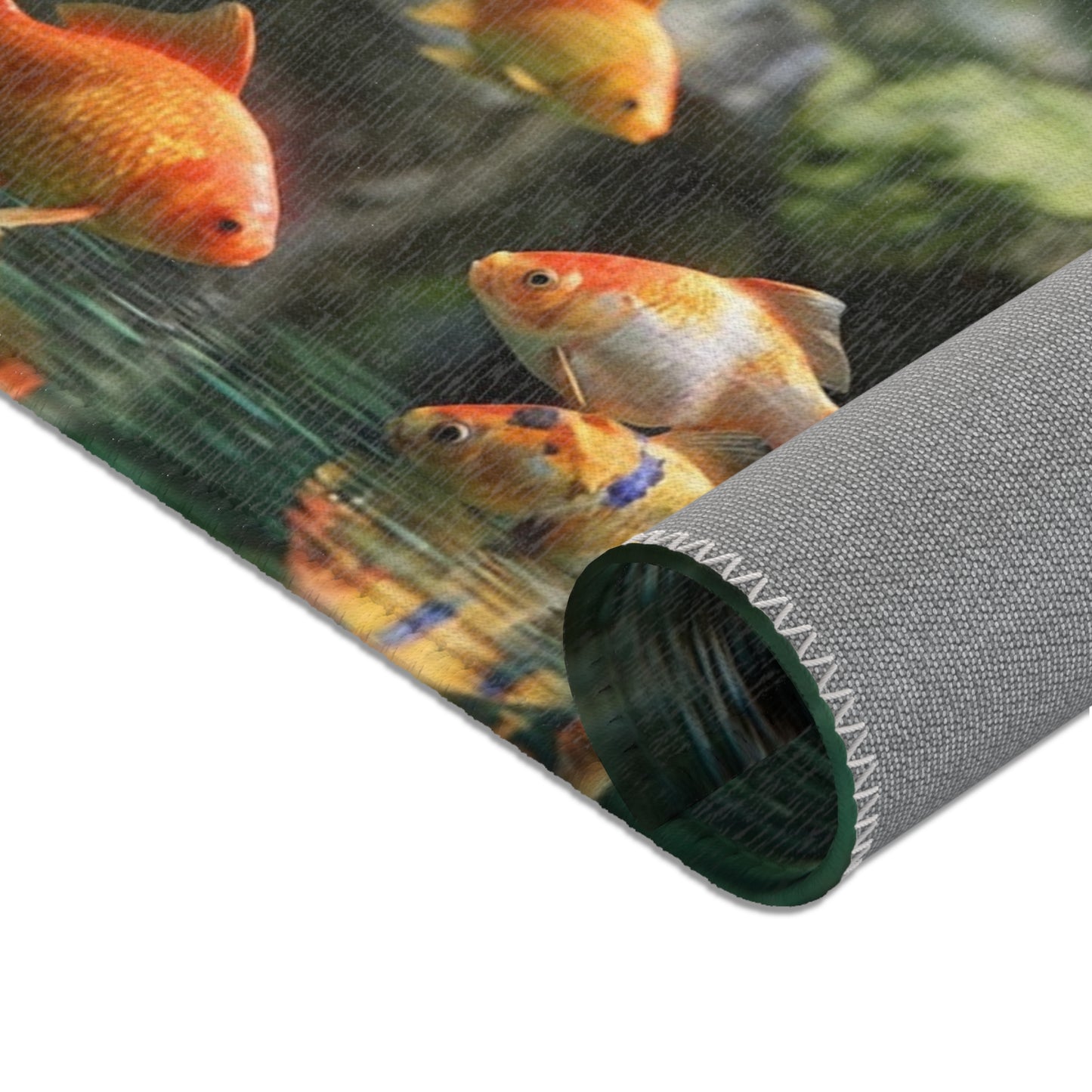 Elven Whisperer Area Rugs – Sunlit Pool with Golden Fish