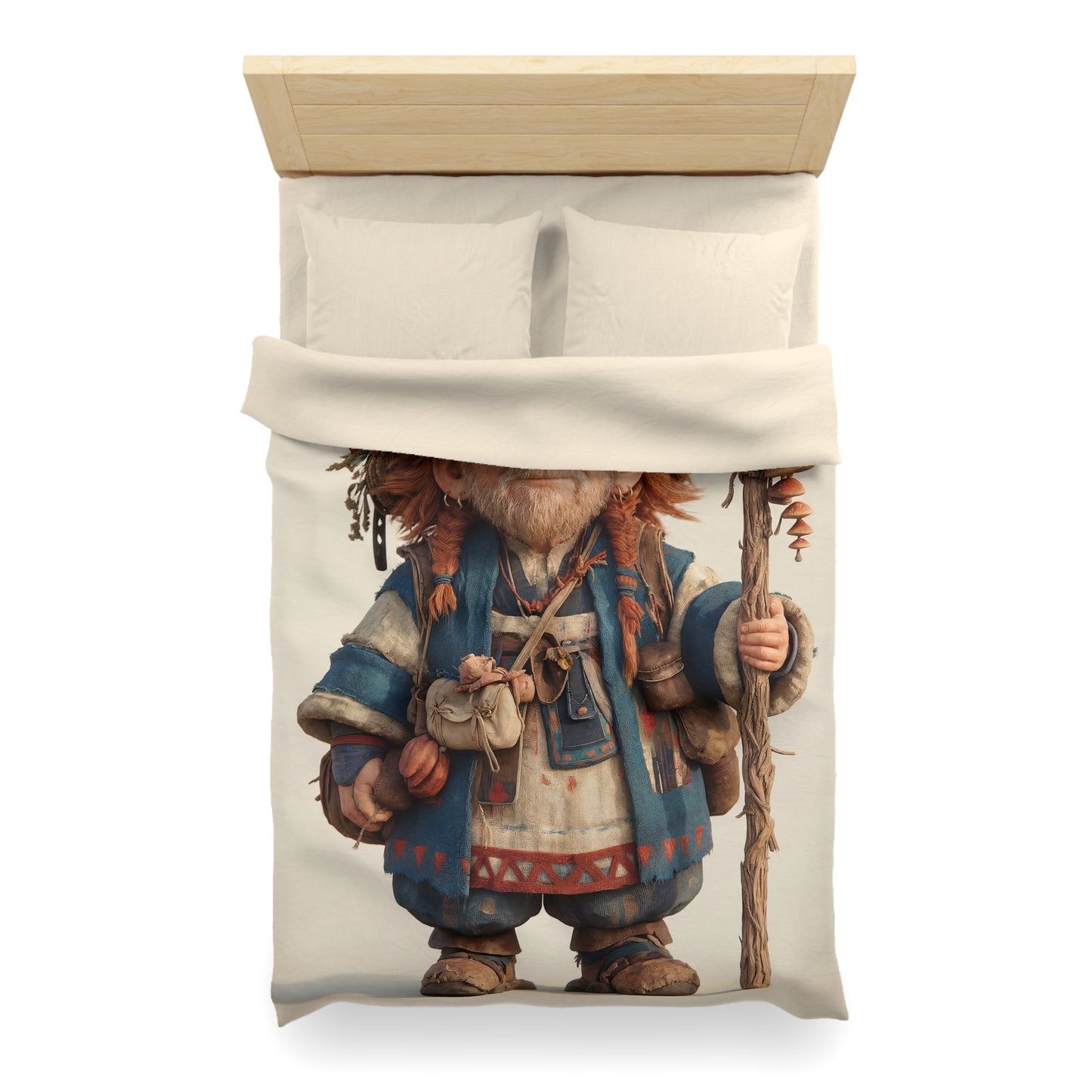 Mosswood Wanderer Microfiber Duvet Cover – Whimsical Herbalist’s Journey