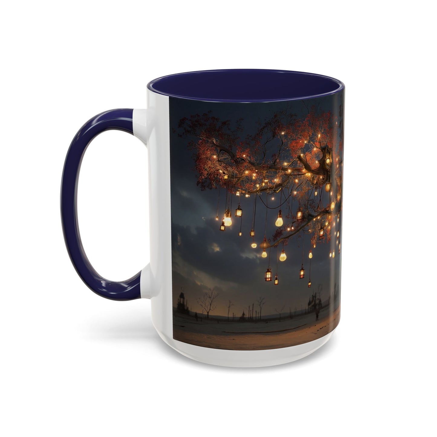 Lantern Tree Accent Coffee Mug (11, 15oz) – Amber Glowing Guardianship