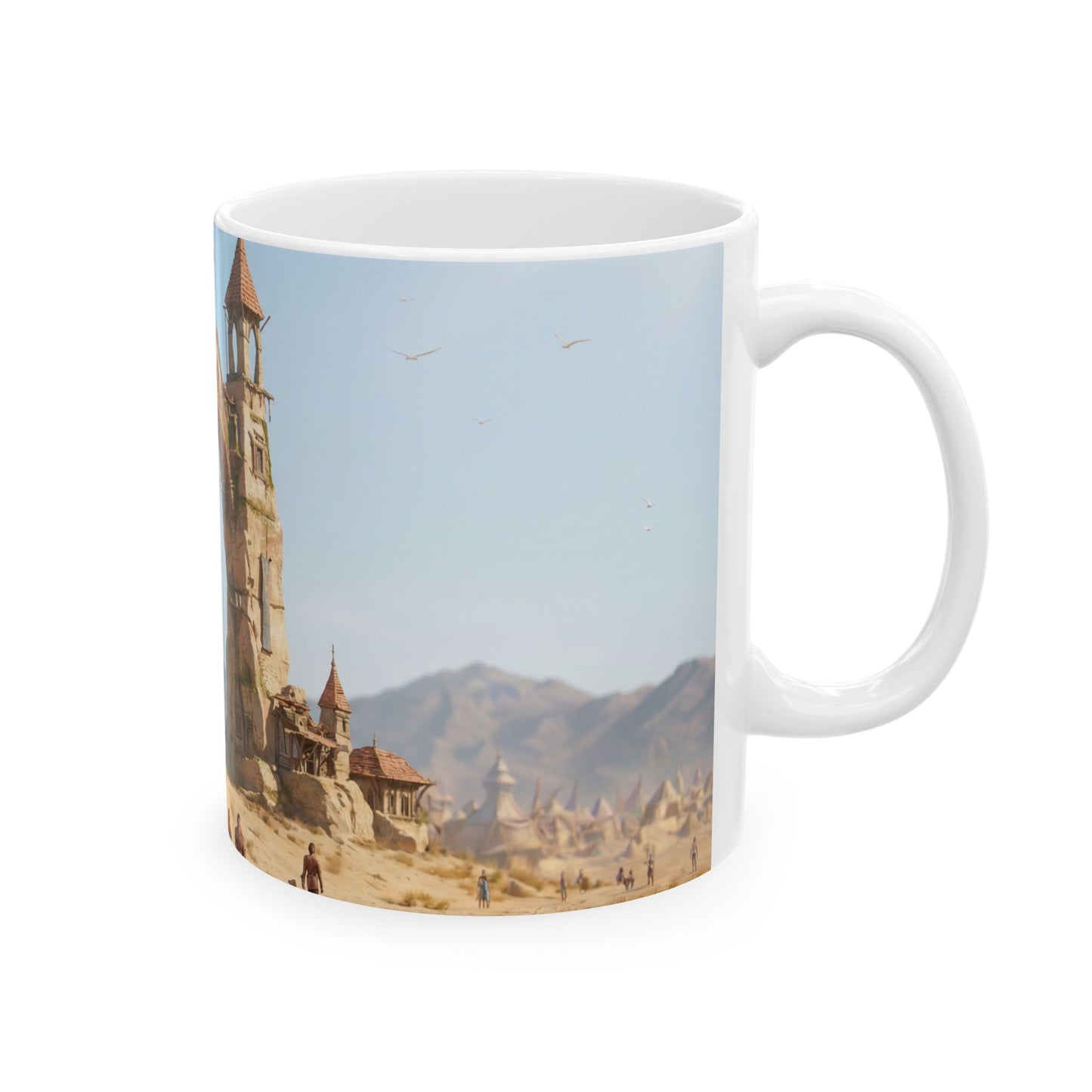 Desert Citadel Ceramic Mug – Sun-Kissed Gateway to Forgotten Lands