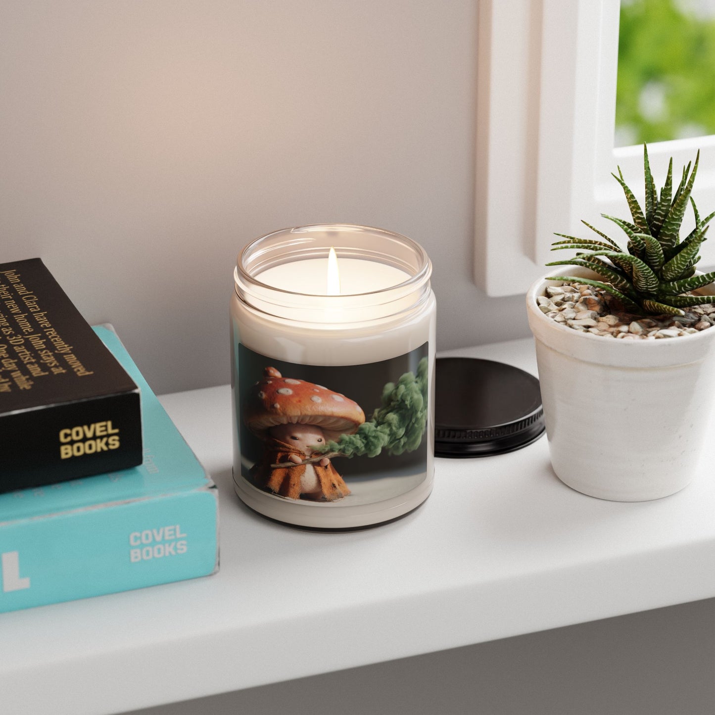 Mushroom Wiseman Scented Soy Candle, 9oz – Verdant Whispers from the Woodland