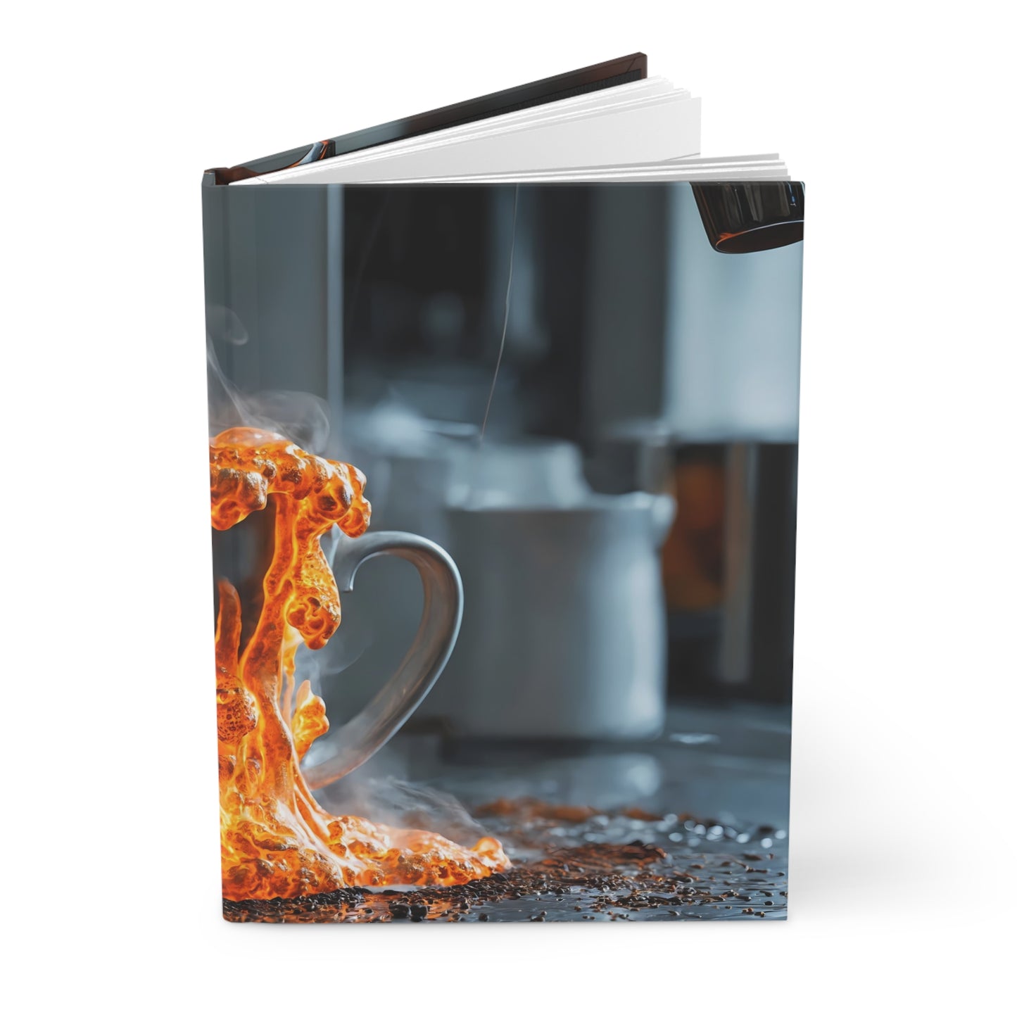 Fiery Coffee Pour - Hardcover Journal