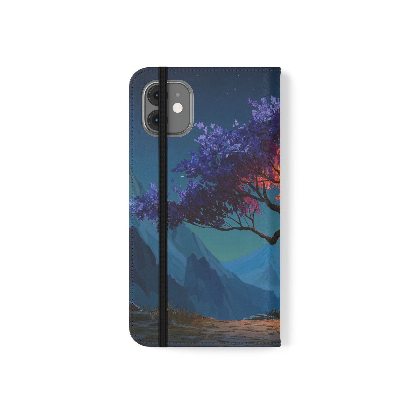 Violet Flame Tree Flip Cases – Twilight Mountain Glow Case