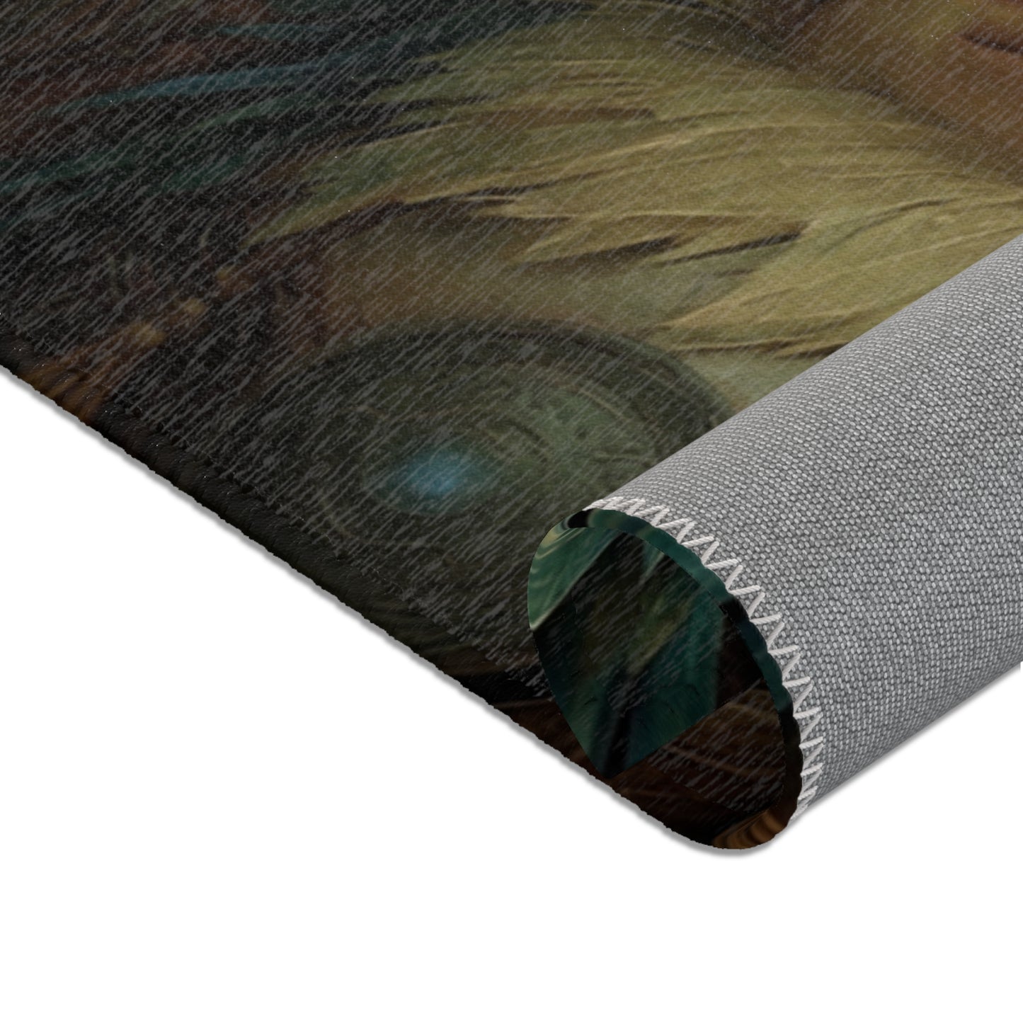 Mushroom Knight Area Rug – Sunlit Jungle Guardian