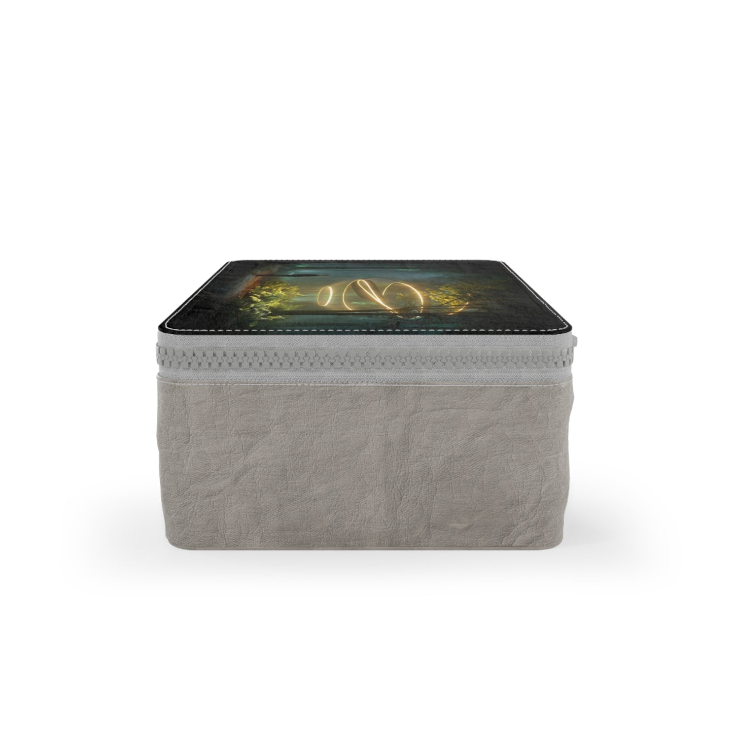 Spiral Portal Lunch Bag – Golden Light Rings in Misty Forest Scene