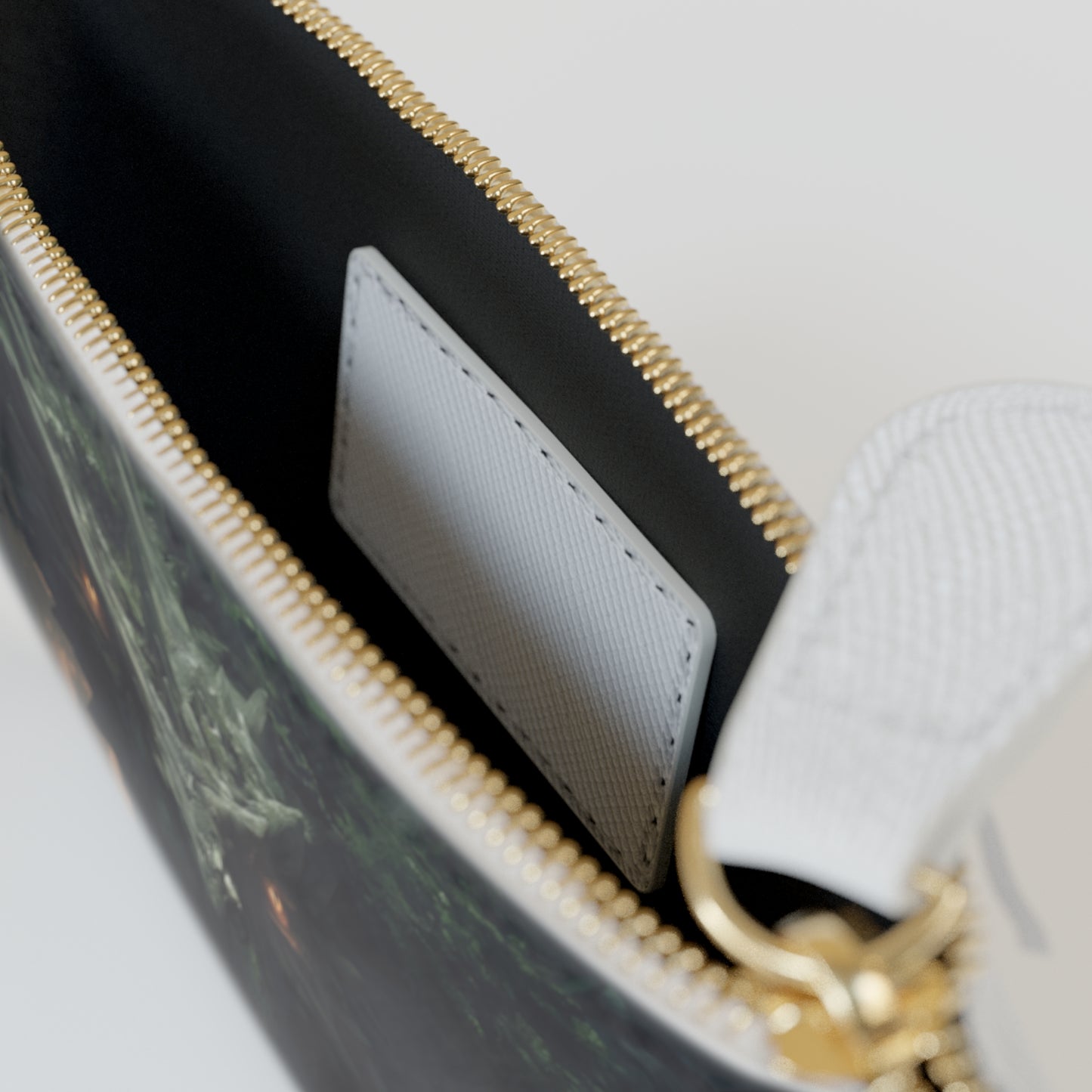 Ancient Dragon Sentinel Mini Clutch Bag – Moss-Covered Guardian in Twilight Forest