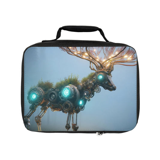 Bio-Luminescent Cyberdeer Lunch Bag – Whimsical Tech-Whisperer