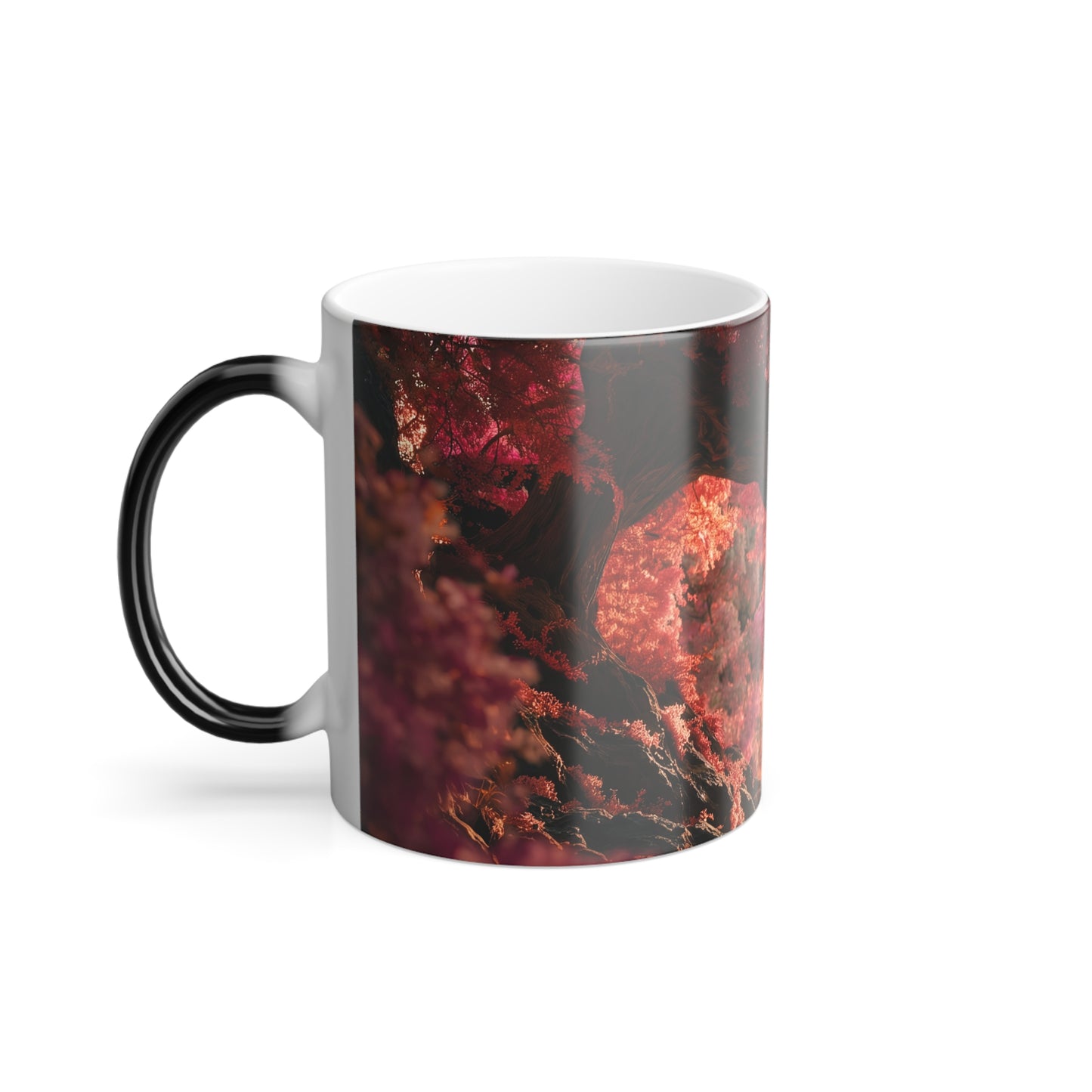Crimson Canopy Color Morphing Mug, 11oz – Pink Heart Arch Romance