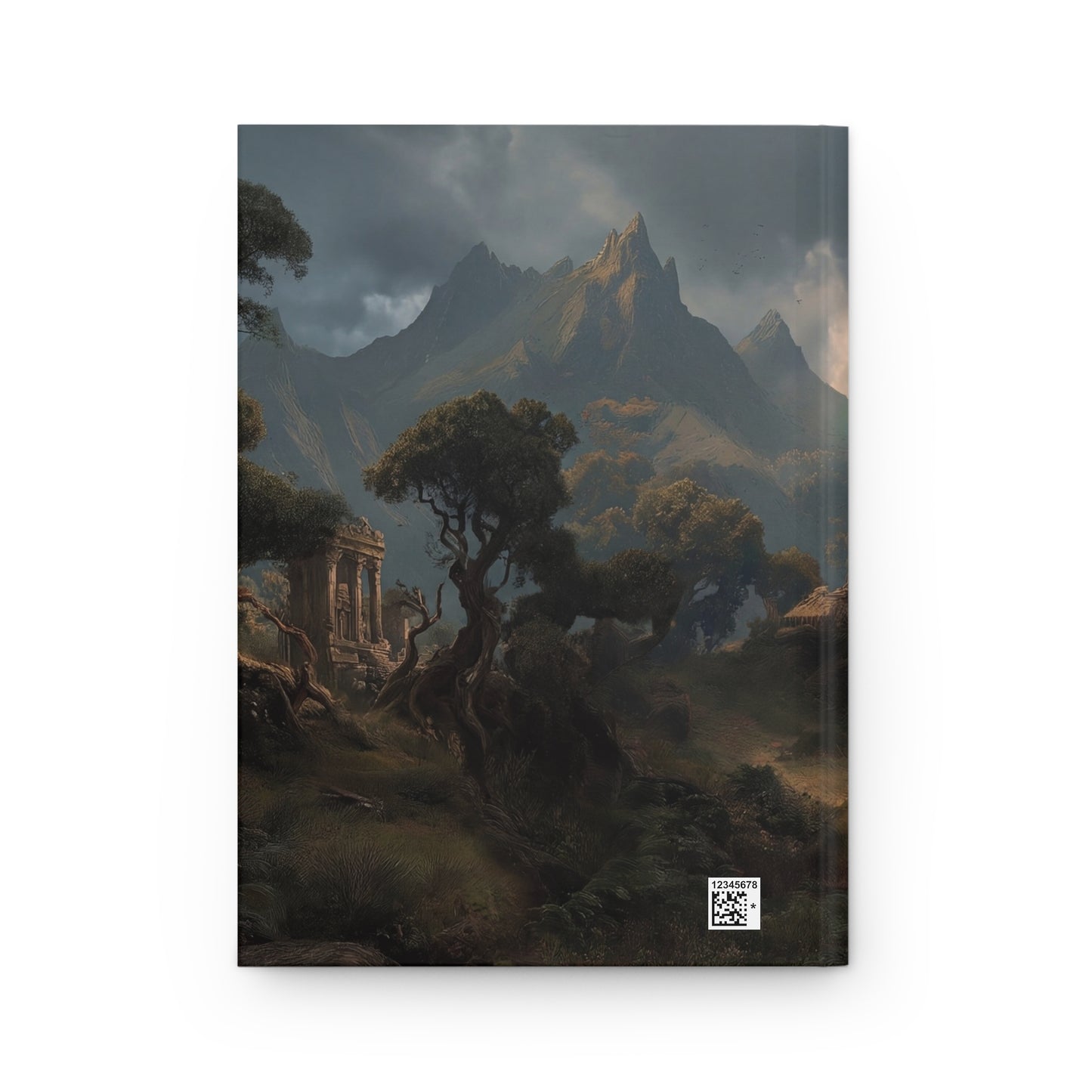 Rainbow Over Ancient Tree Arch Hardcover Journal Matte – Whispers of Forgotten Peaks