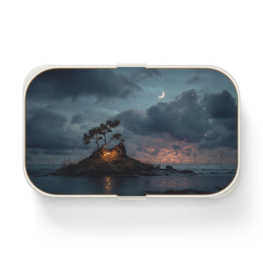 Luminous Island Bento Lunch Box – Solitary Tree Under Crescent Moon