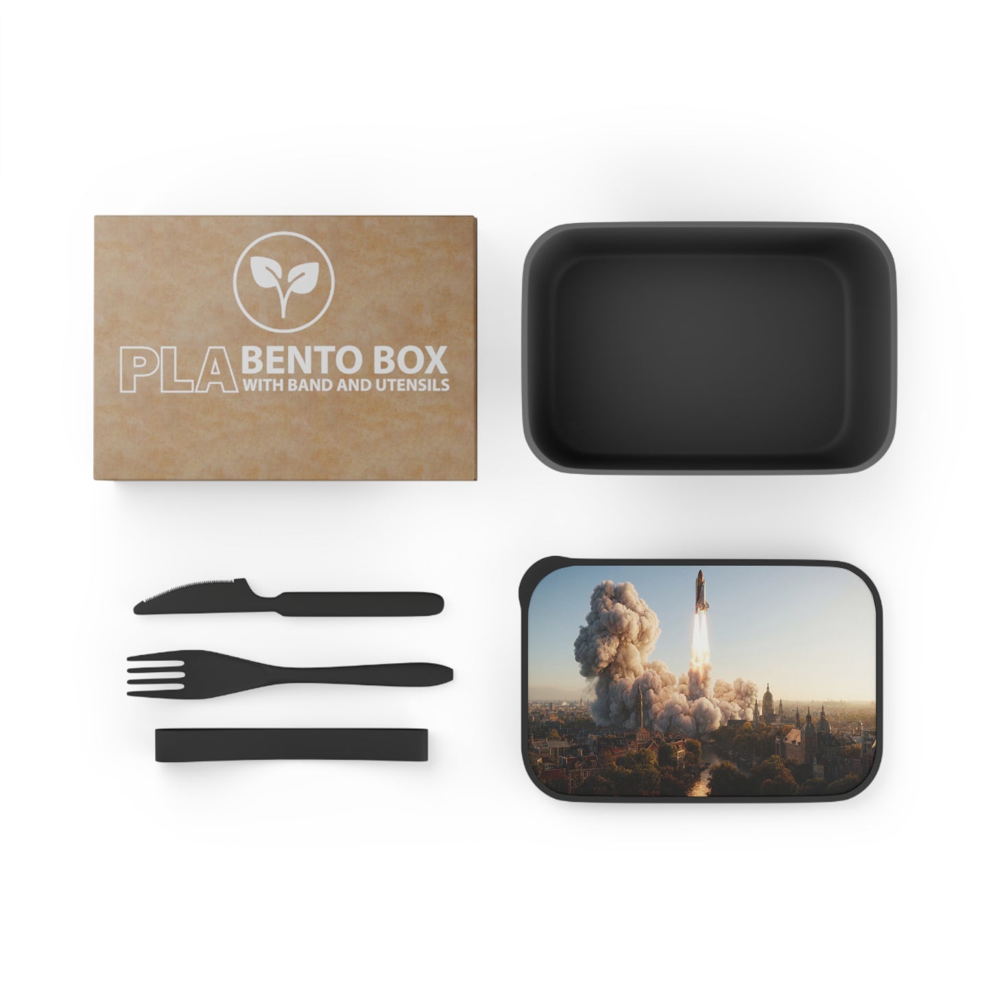 Rocket Launch PLA Bento Box with Band and Utensils – Urban Skyward Ascent