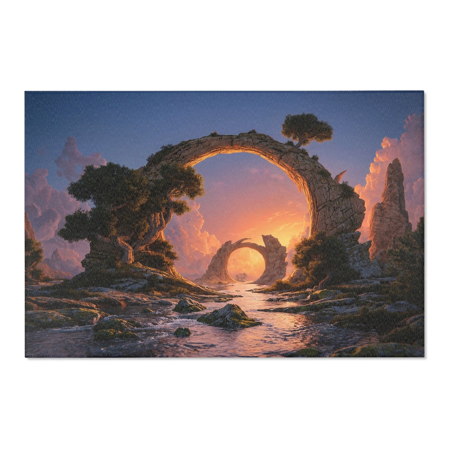 Stone Archway Sunset Rug – Whispering Canyons at Dusk