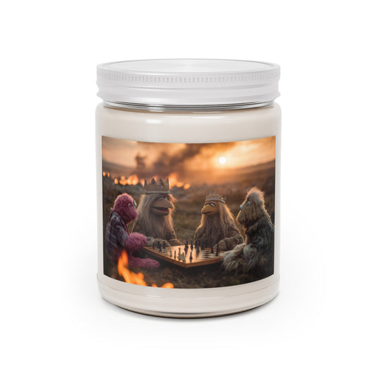 Royal Chess Game Scented Soy Candles with White Lid, 9oz – Sunset Throne Room Ambience