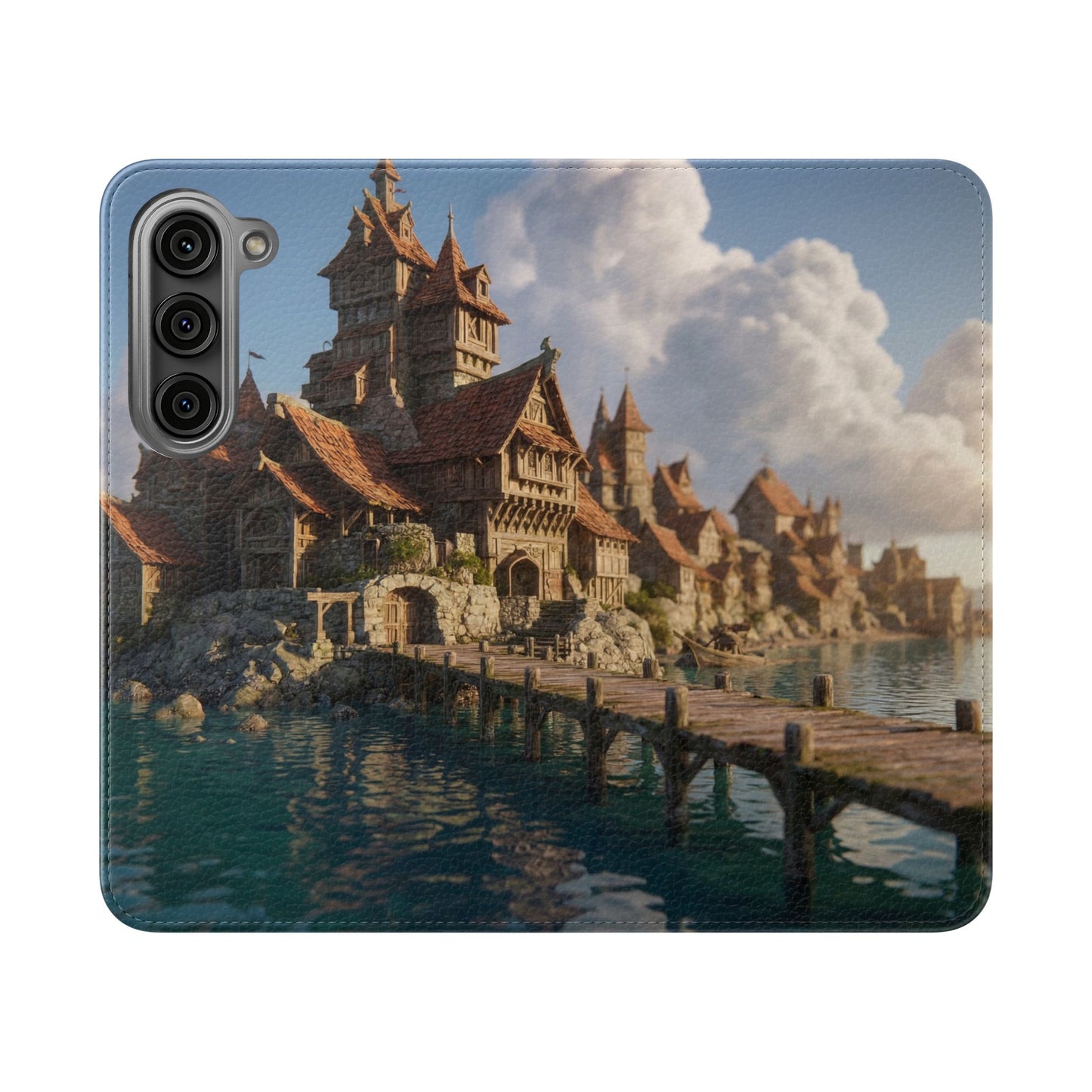 Cobblestone Harbor Flip Cases – Timber Town Seaside Walkway
