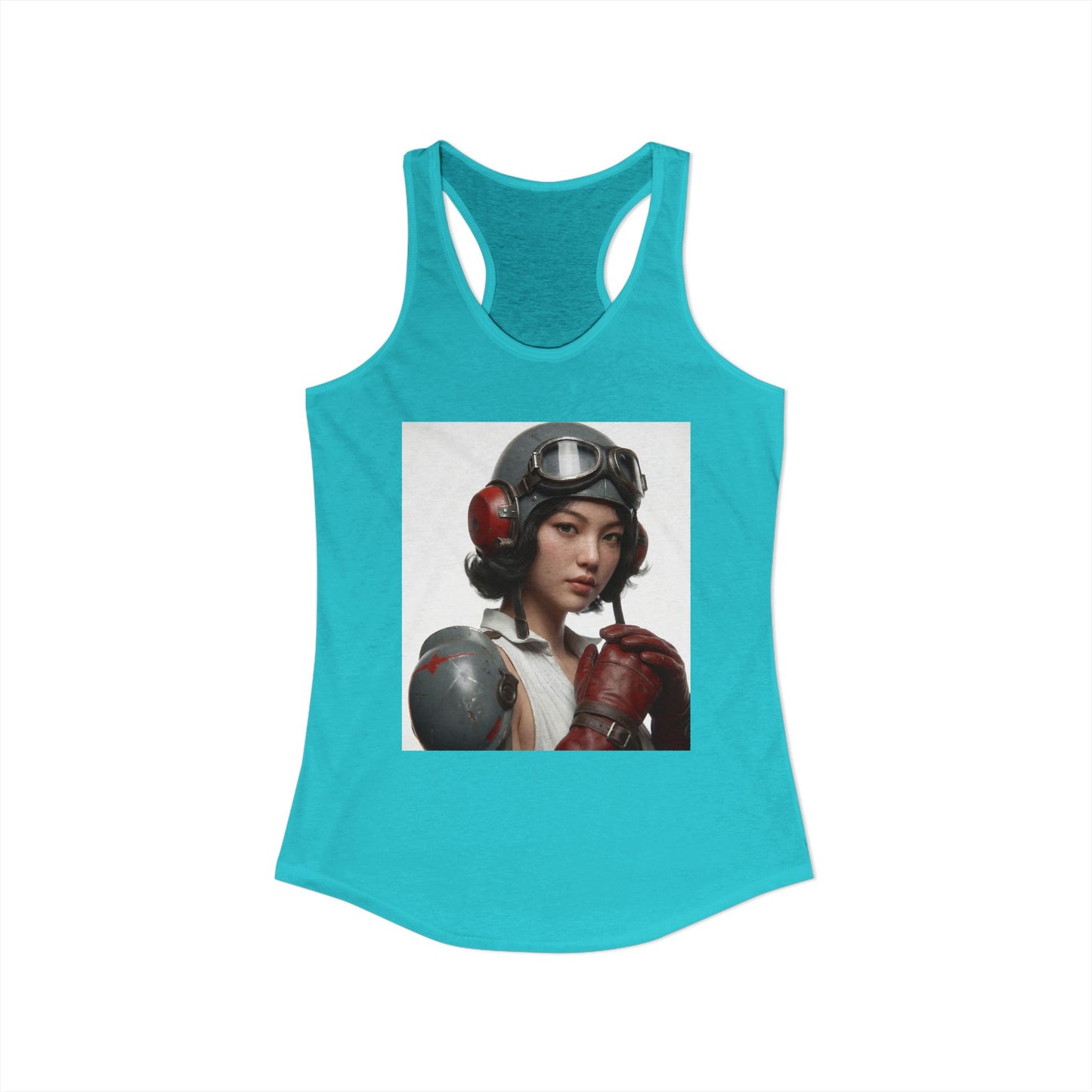Aviation Pilot Women's Ideal Racerback Tank – Vintage Cockpit Ready Graphic