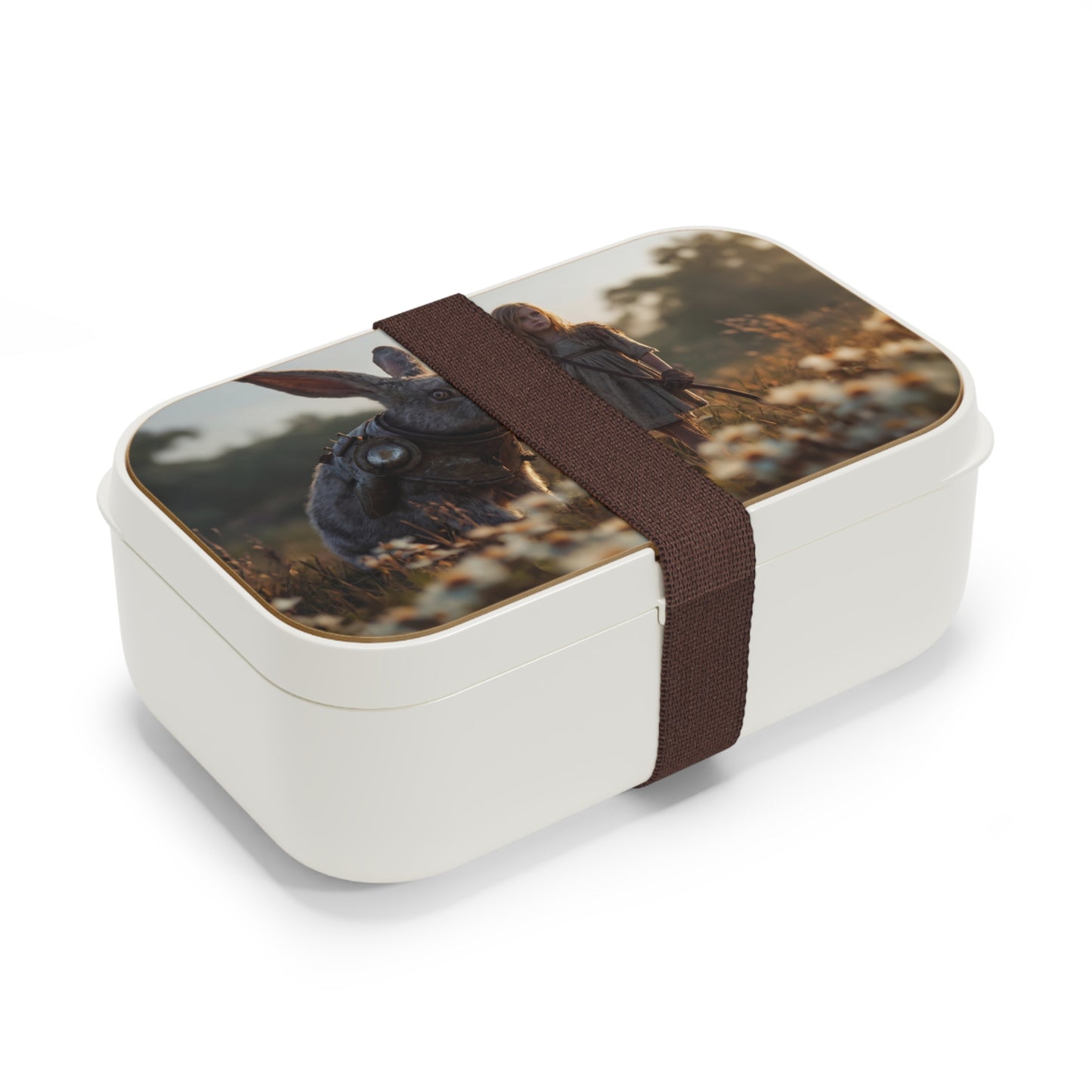 Steampunk Rabbit & Girl Bento Lunch Box – Golden Hour Guardian Duo