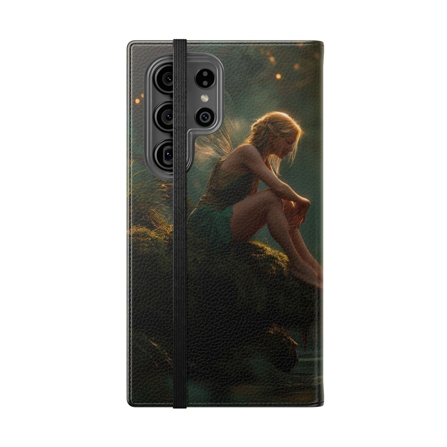 Mossy Bank Fairy Flip Cases – Golden Hour Sentinel Portrait