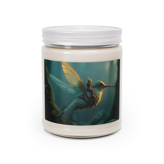 Tiny Knight on Hummingbird Scented Soy Candles with White Lid, 9oz – Sunlit Forest Ride