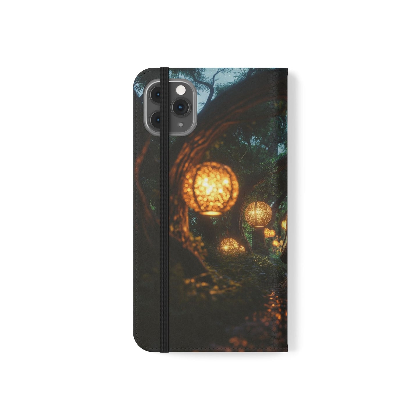 Lantern Archway Flip Cases – Girl Walking Through Forest Tunnel Art Case