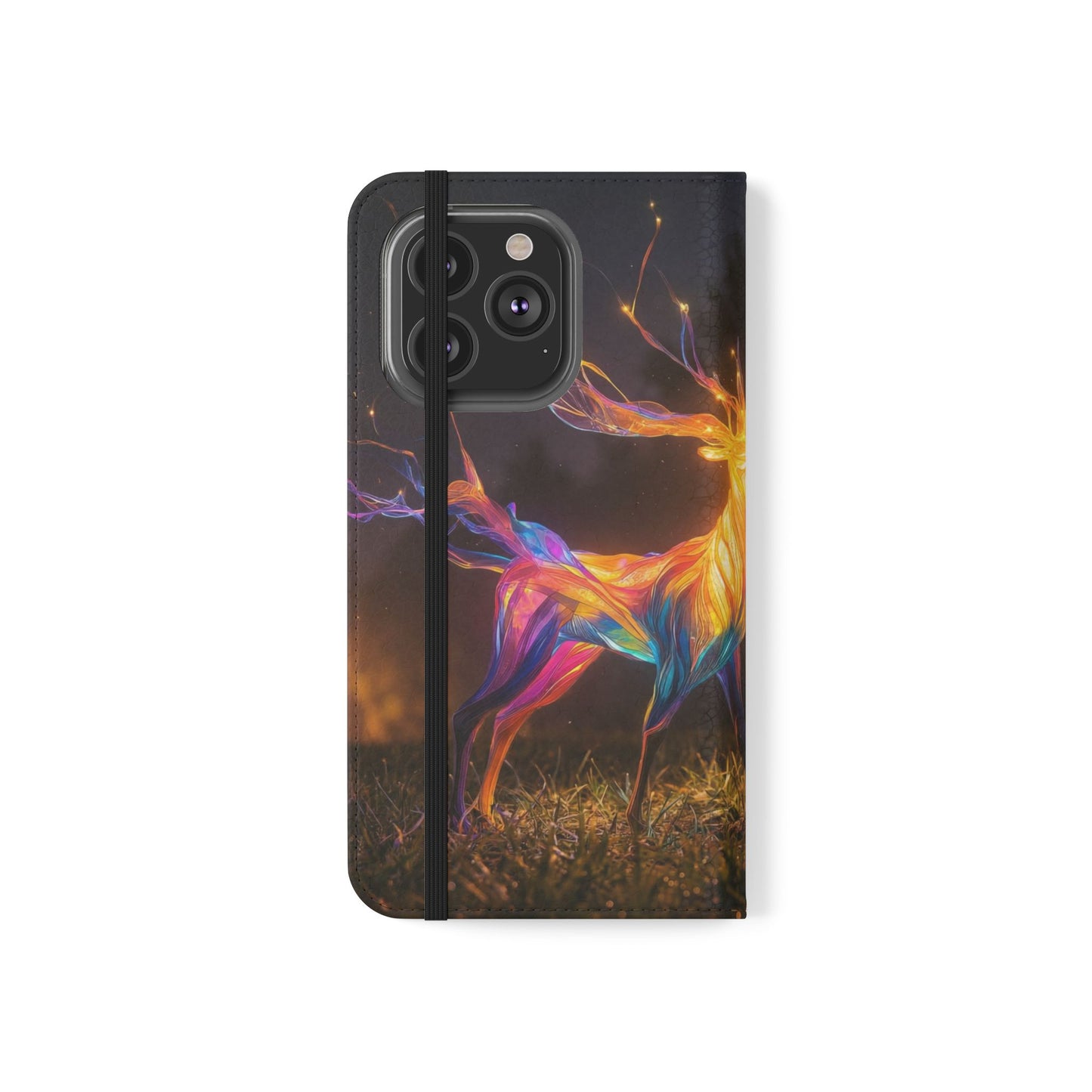 Ethereal Deer Flip Cases – Luminous Spirit Portrait