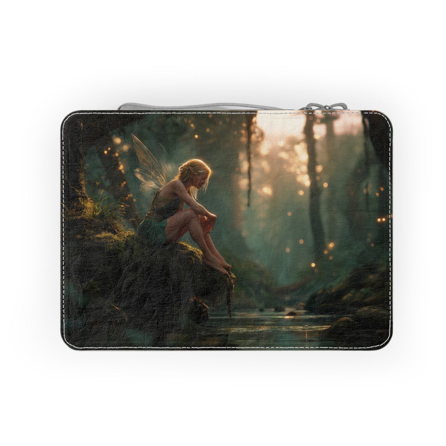 Mossy Cliff Fairy Paper Lunch Bag – Golden Sunlight Stream Scene
