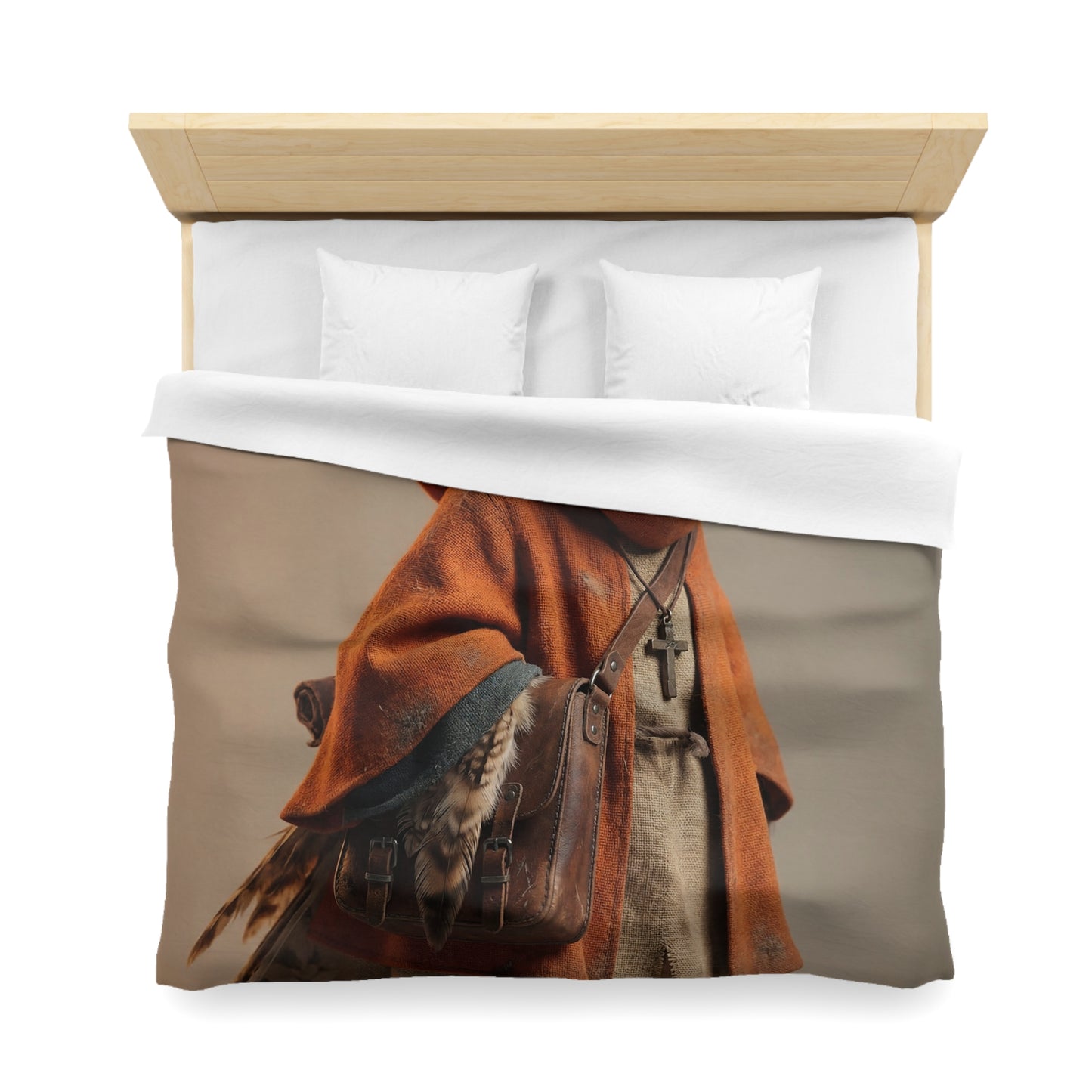 Wise Owl Scholar Microfiber Duvet Cover – Warm Amber Study Light