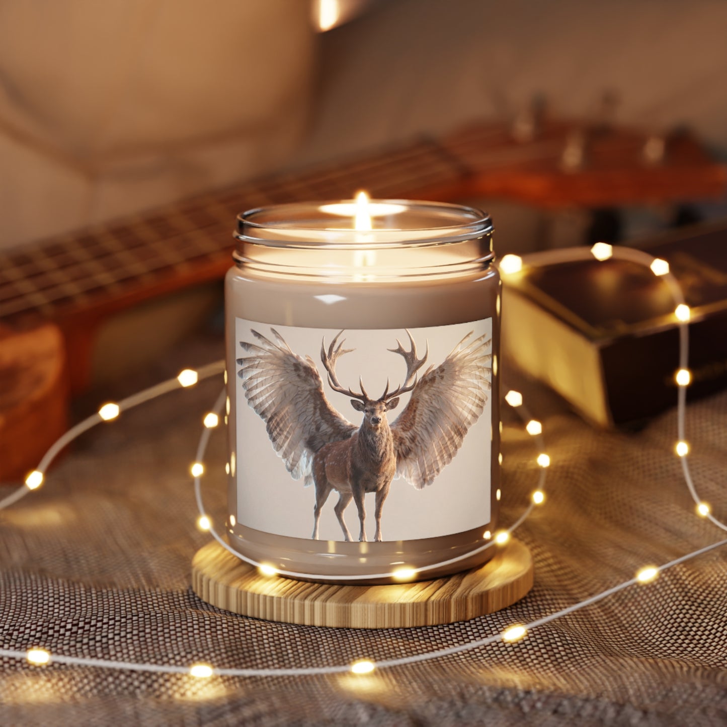 Winged Stag Scented Soy Candles with White Lid, 9oz – Sacred Forest Guardian