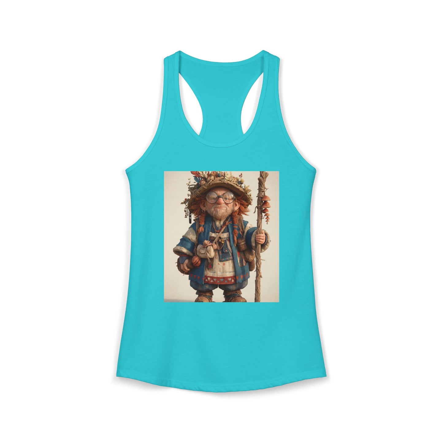 Mosswood Elder Racerback Tank – Wise Wanderer Fantasy Graphic