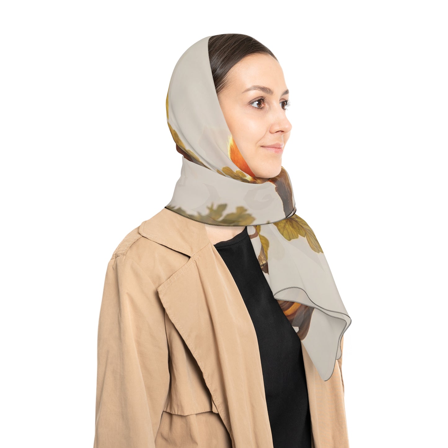 Moonlit Sentinel Scarf – Whimsical Feline Guardian Dreamscape