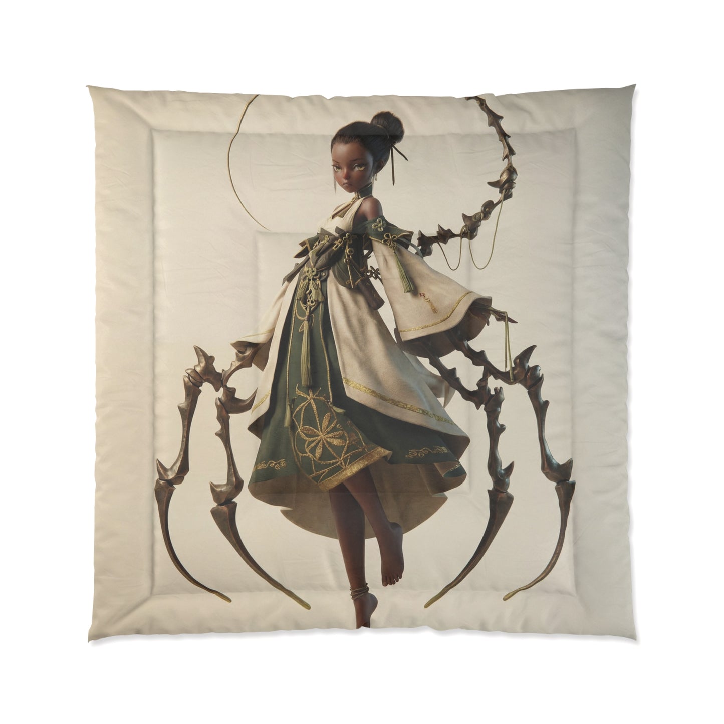Moonlit Weaver Comforter – Ethereal Spider Silk Dreamscape