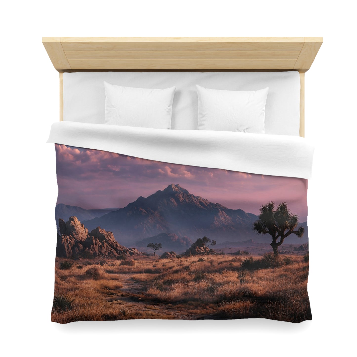 Desert Moonrise Microfiber Duvet Cover – Path to the Pink Peaks
