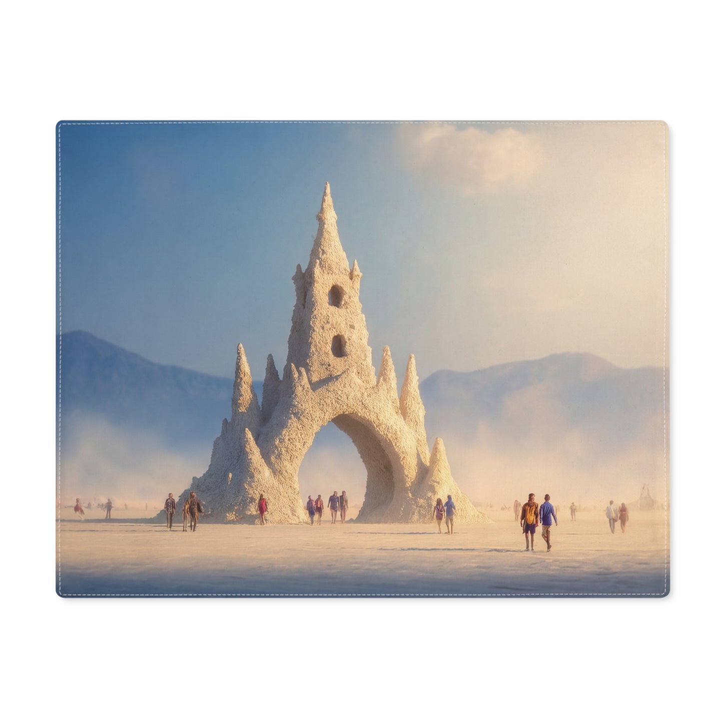 Desert Castle Placemat – Sunlit Sandstone Archway in the Dunes